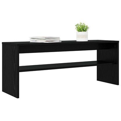 TV-kast Zwart Eiken 100 x 30 x 40 cm Bewerkt hout