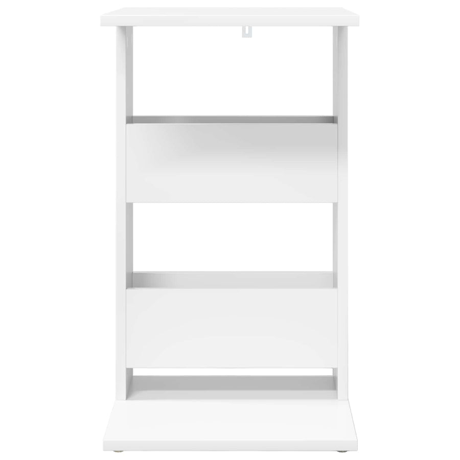 Bijzettafel Wit 40 x 35 x 60,5 cm Bewerkt hout