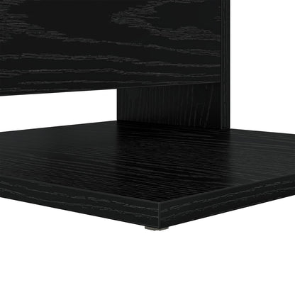 Bijzettafel Zwart Eiken 40 x 35 x 60,5 cm Bewerkt hout