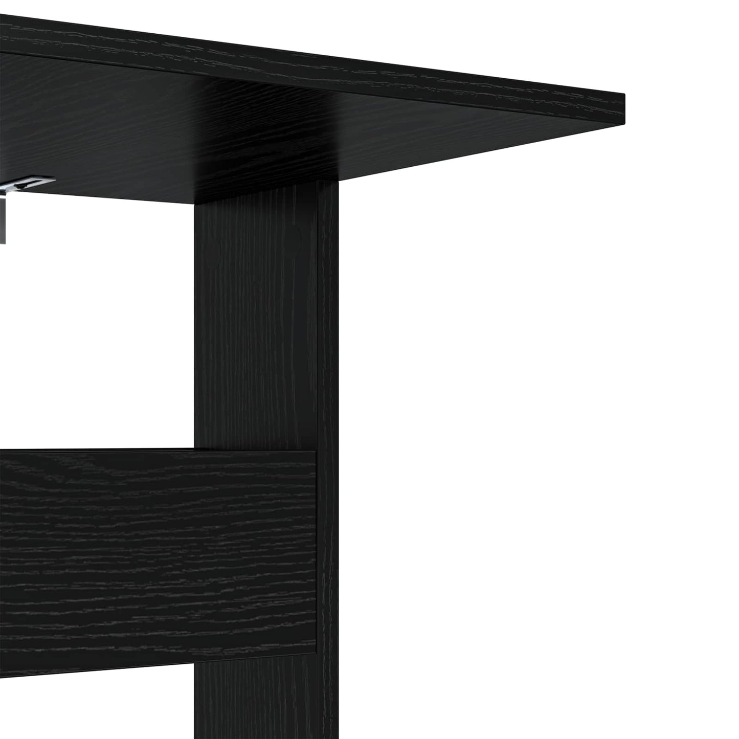 Bijzettafel Zwart Eiken 40 x 35 x 60,5 cm Bewerkt hout