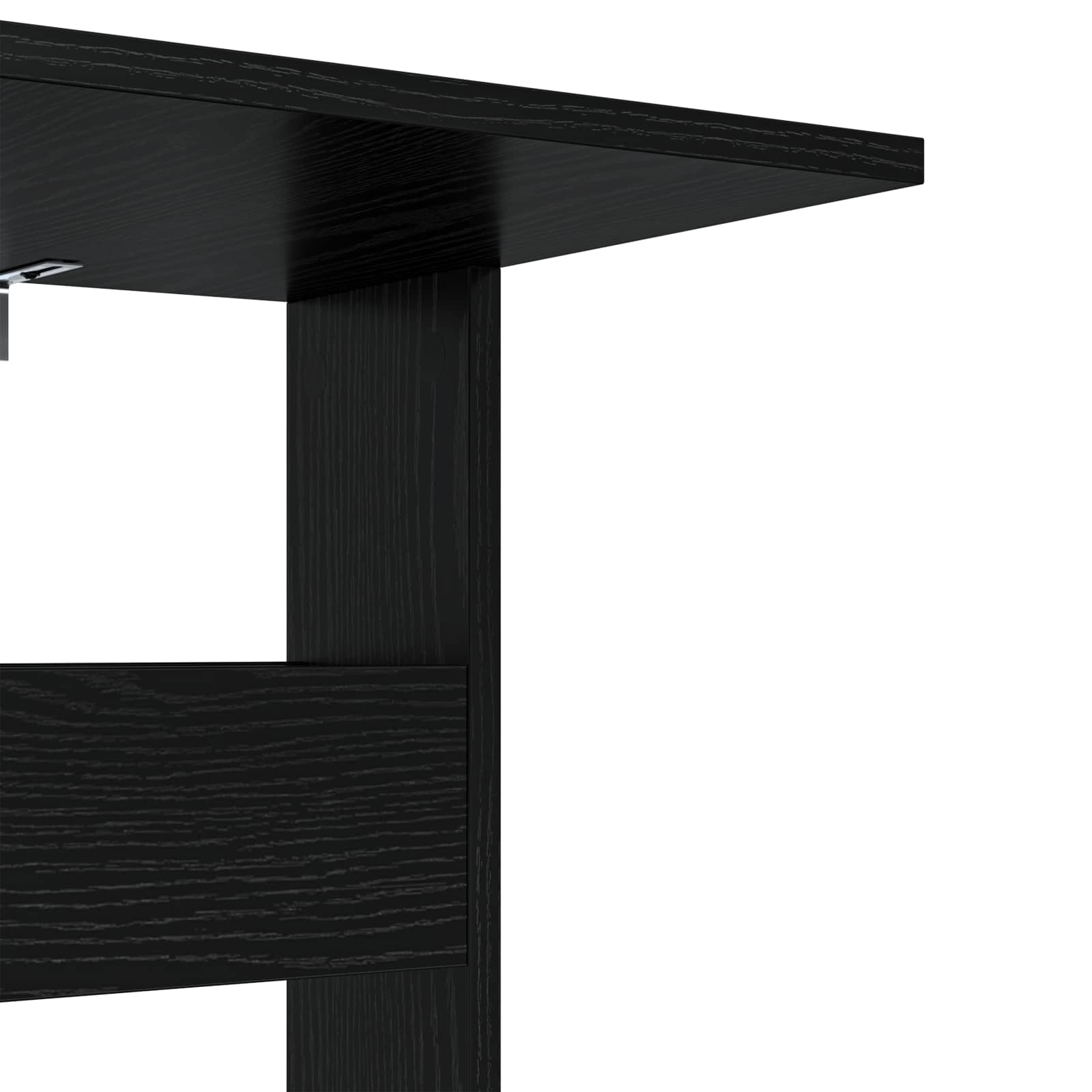 Bijzettafel Zwart Eiken 40 x 35 x 60,5 cm Bewerkt hout