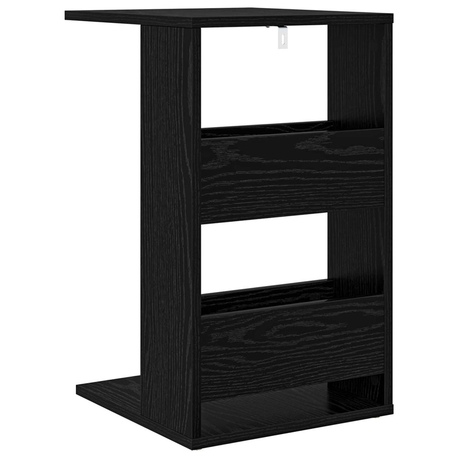Bijzettafel Zwart Eiken 40 x 35 x 60,5 cm Bewerkt hout