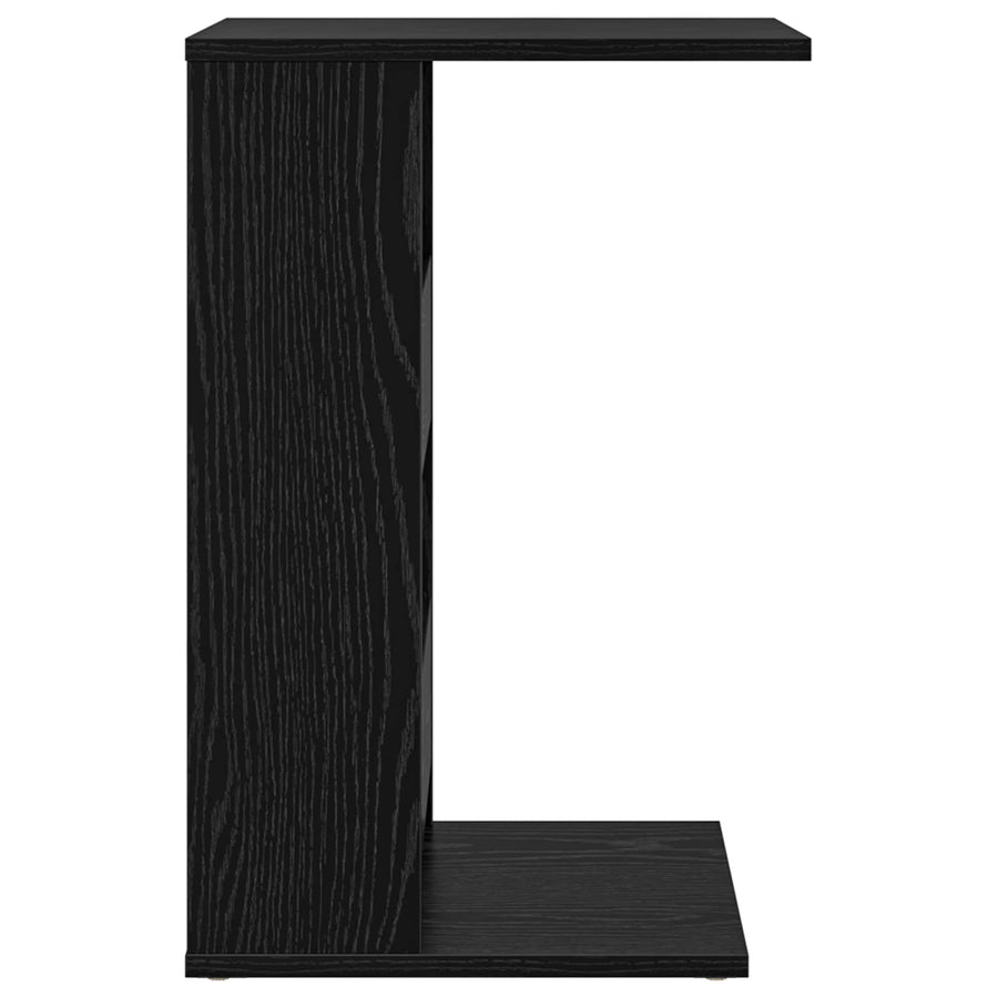 Bijzettafel Zwart Eiken 40 x 35 x 60,5 cm Bewerkt hout