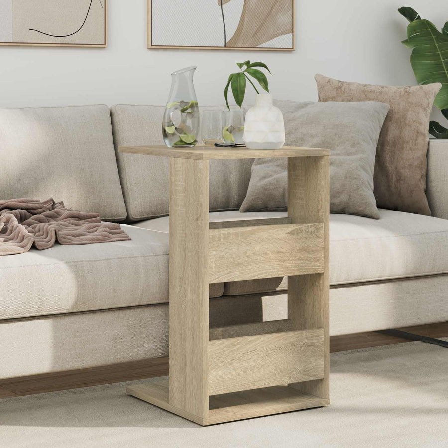 Bijzettafel Sonoma Eiken 40 x 35 x 60,5 cm Bewerkt hout