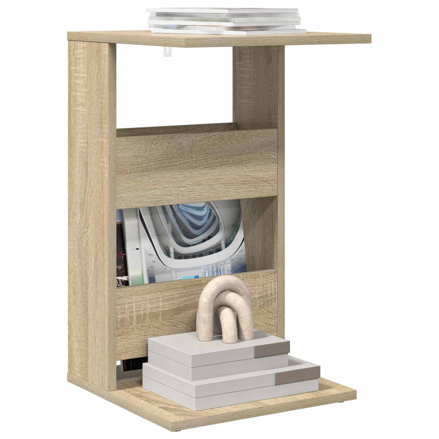 Bijzettafel Sonoma Eiken 40 x 35 x 60,5 cm Bewerkt hout