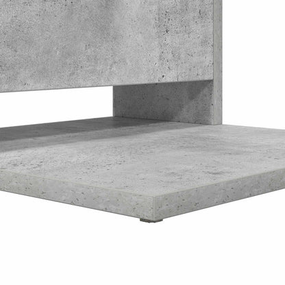 Bijzettafel Beton Grijs 40 x 35 x 60,5 cm Bewerkt hout