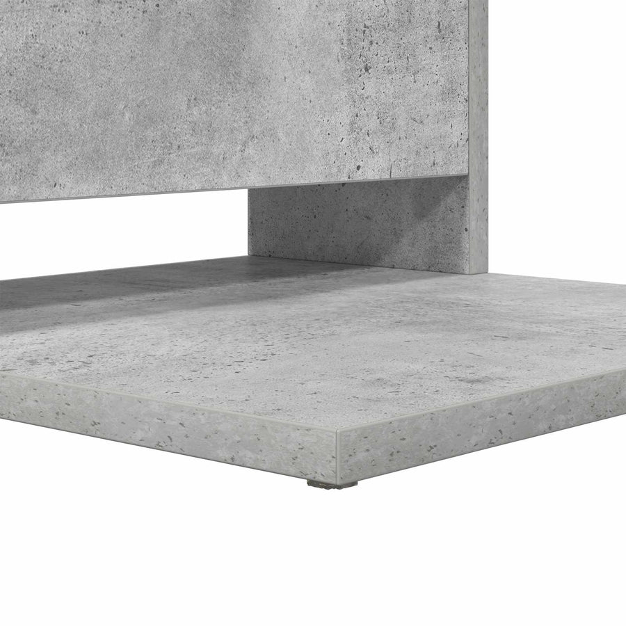 Bijzettafel Beton Grijs 40 x 35 x 60,5 cm Bewerkt hout