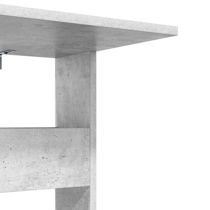 Bijzettafel Beton Grijs 40 x 35 x 60,5 cm Bewerkt hout