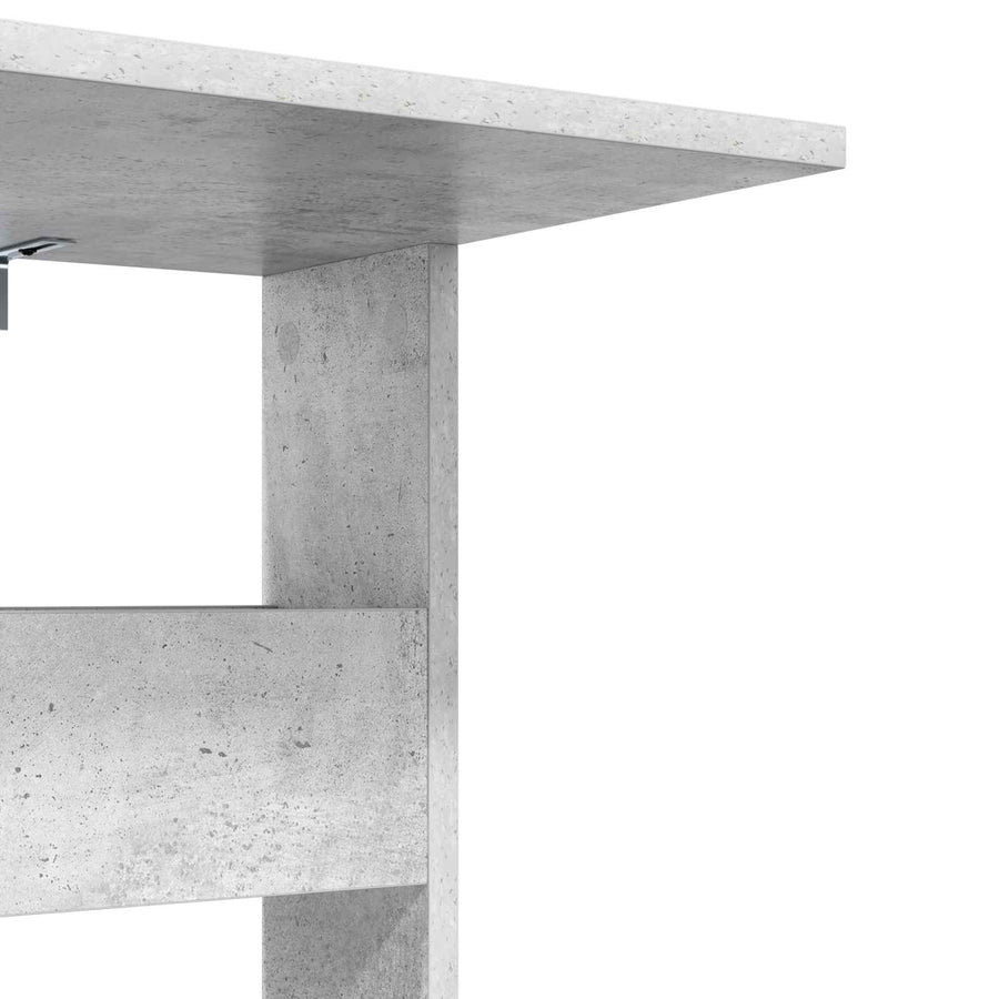 Bijzettafel Beton Grijs 40 x 35 x 60,5 cm Bewerkt hout
