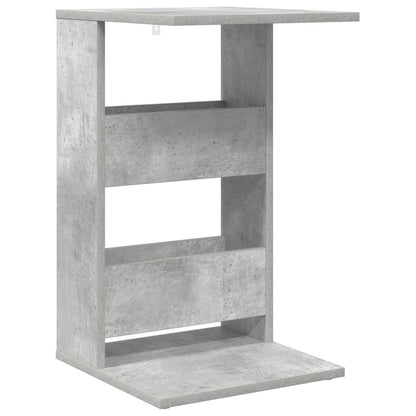 Bijzettafel Beton Grijs 40 x 35 x 60,5 cm Bewerkt hout