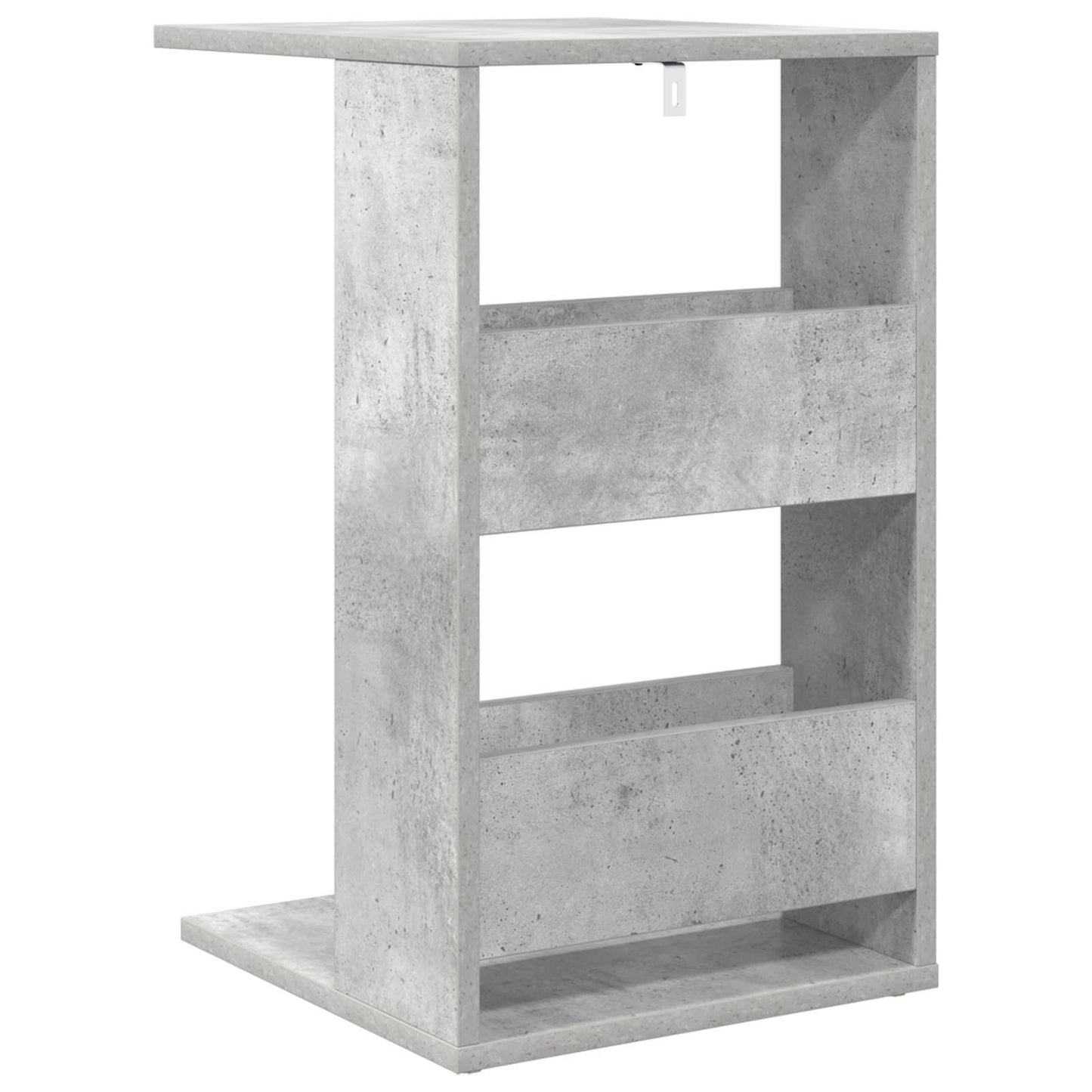 Bijzettafel Beton Grijs 40 x 35 x 60,5 cm Bewerkt hout
