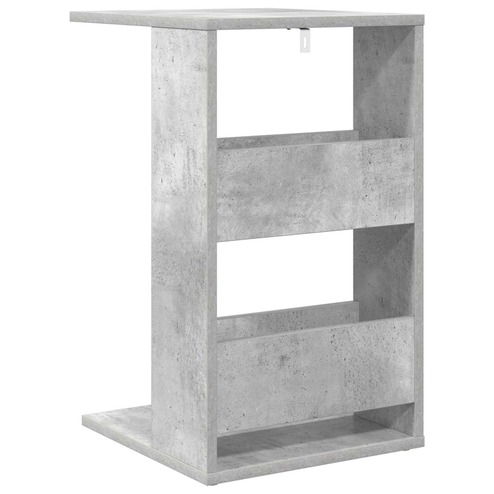 Bijzettafel Beton Grijs 40 x 35 x 60,5 cm Bewerkt hout