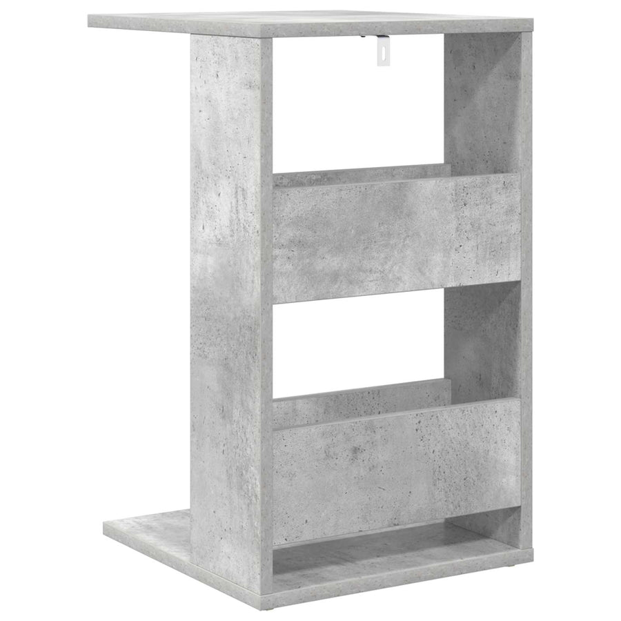 Bijzettafel Beton Grijs 40 x 35 x 60,5 cm Bewerkt hout