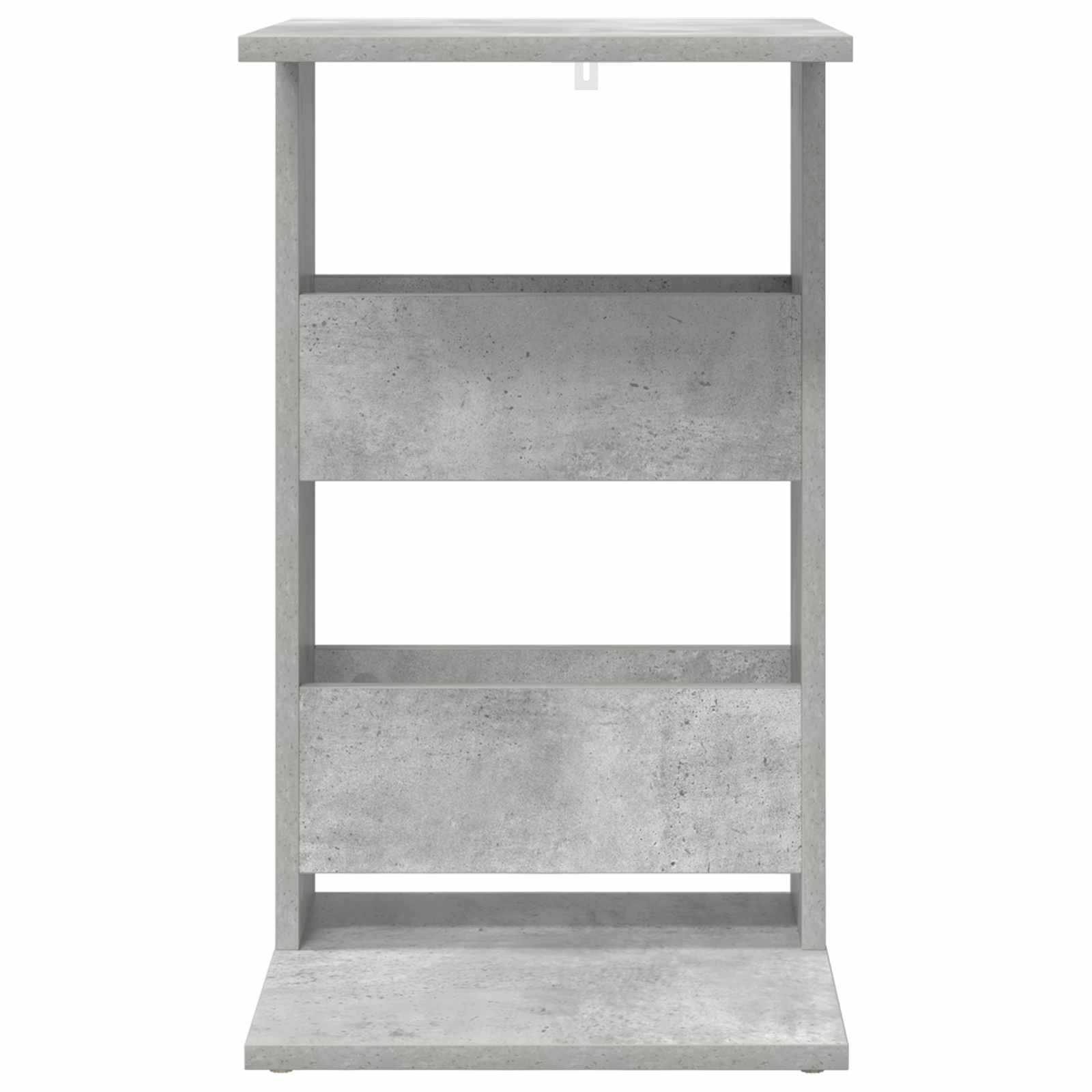Bijzettafel Beton Grijs 40 x 35 x 60,5 cm Bewerkt hout