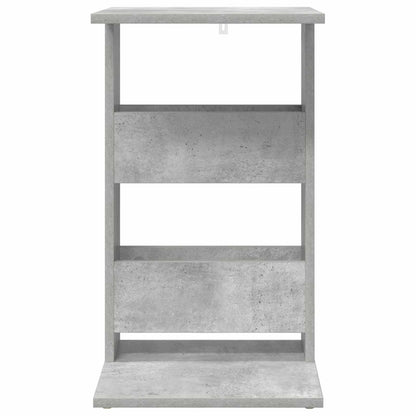 Bijzettafel Beton Grijs 40 x 35 x 60,5 cm Bewerkt hout