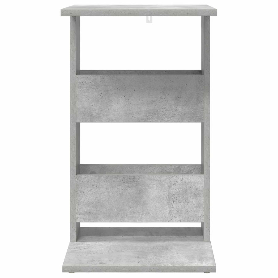 Bijzettafel Beton Grijs 40 x 35 x 60,5 cm Bewerkt hout