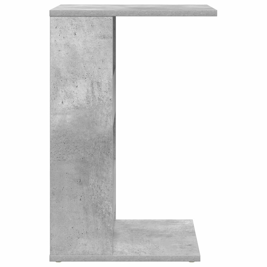 Bijzettafel Beton Grijs 40 x 35 x 60,5 cm Bewerkt hout
