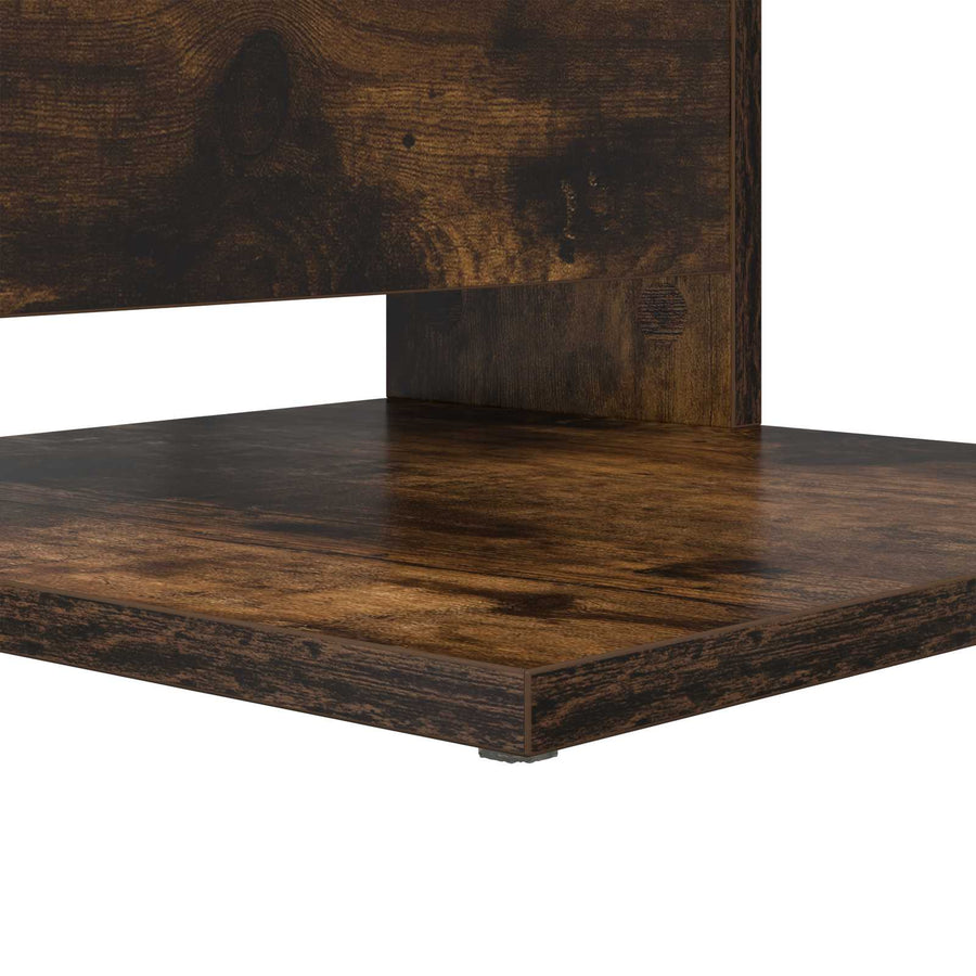 Bijzettafel Gerookt eiken 40 x 35 x 60,5 cm Bewerkt hout