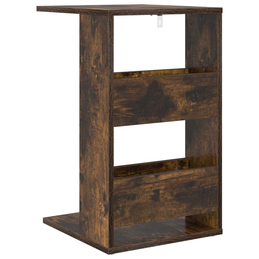 Bijzettafel Gerookt eiken 40 x 35 x 60,5 cm Bewerkt hout