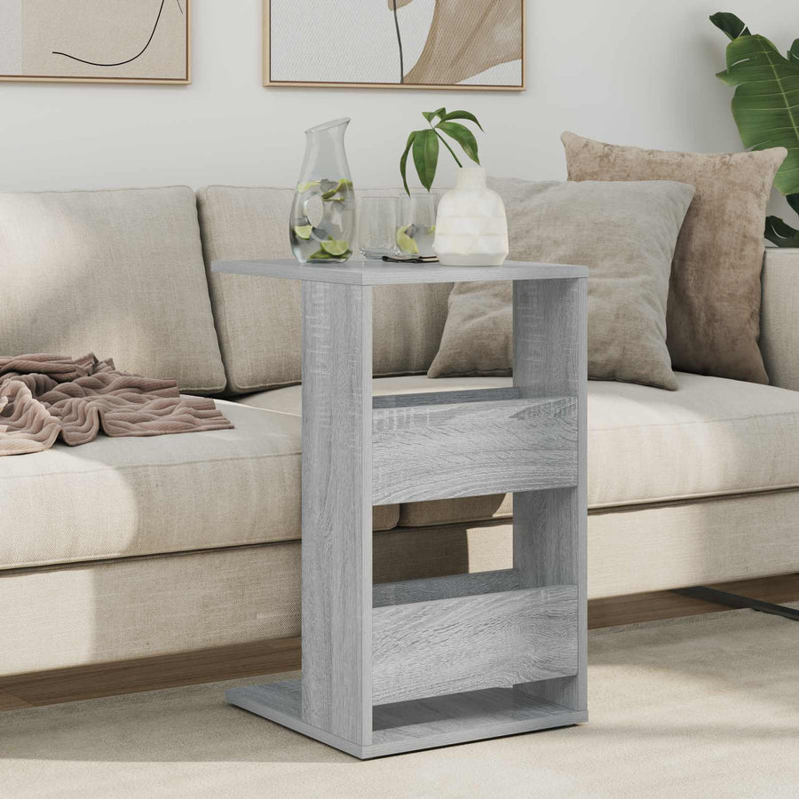 Bijzettafel Grijs Sonoma 40 x 35 x 60,5 cm Bewerkt hout