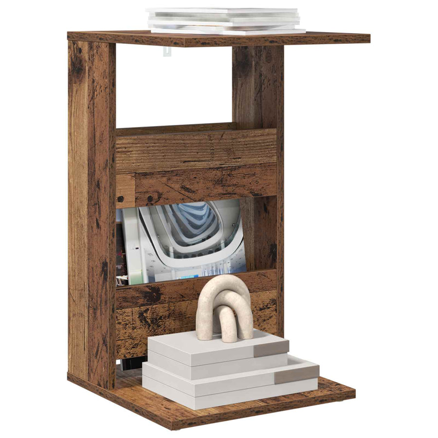 Bijzettafel Oudhout 40 x 35 x 60,5 cm Bewerkt hout