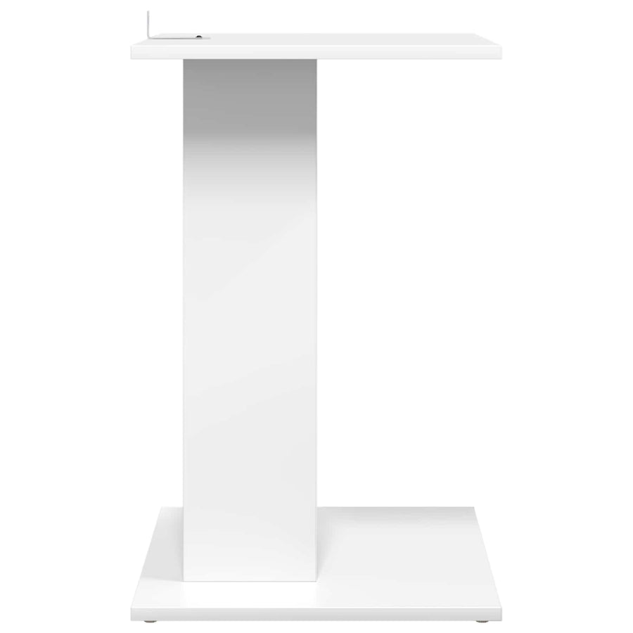 Bijzettafel Wit 45 x 40 x 62,5 cm Bewerkt hout