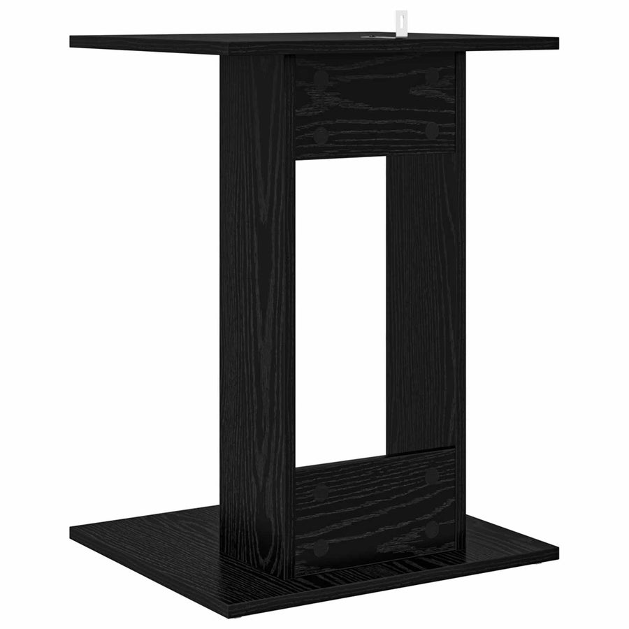 Bijzettafel Zwart Eiken 45 x 40 x 62,5 cm Bewerkt hout