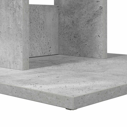 Bijzettafel Beton Grijs 45 x 40 x 62,5 cm Bewerkt hout