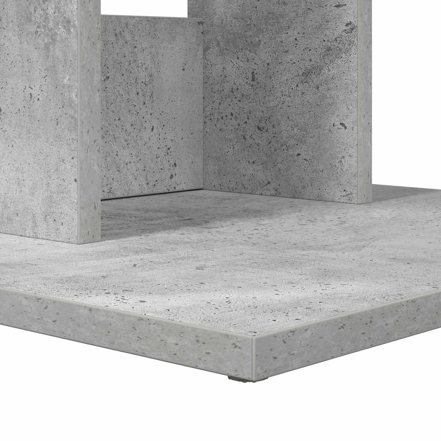 Bijzettafel Beton Grijs 45 x 40 x 62,5 cm Bewerkt hout