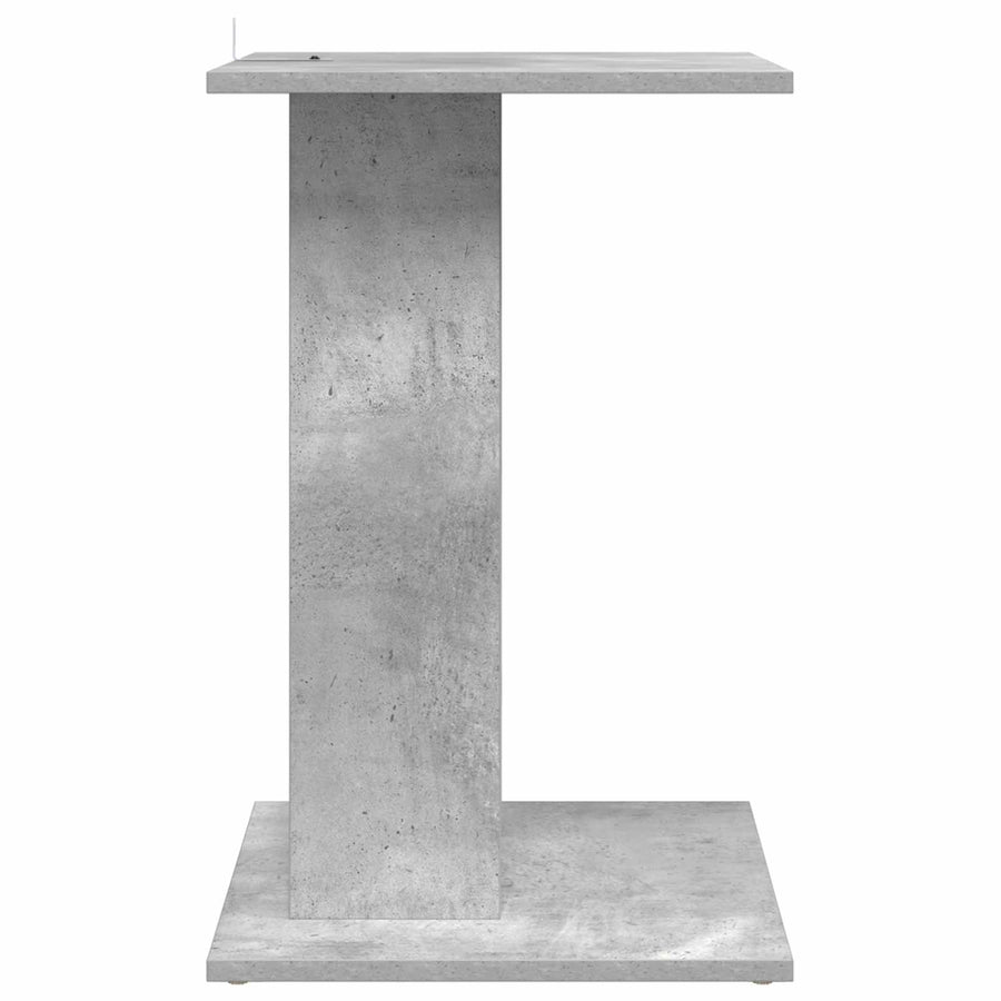 Bijzettafel Beton Grijs 45 x 40 x 62,5 cm Bewerkt hout