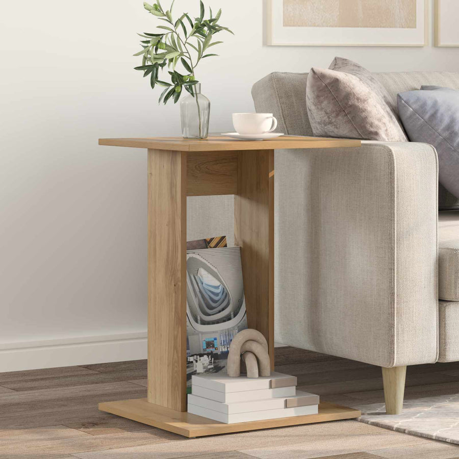 Bijzettafel Artisan Eiken 45 x 40 x 62,5 cm Bewerkt hout