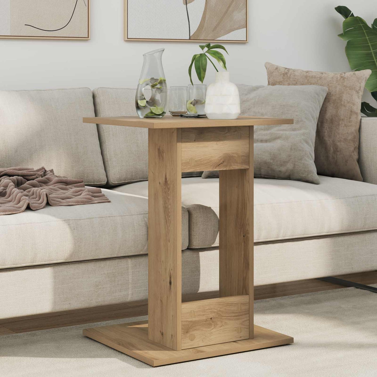 Bijzettafel Artisan Eiken 45 x 40 x 62,5 cm Bewerkt hout