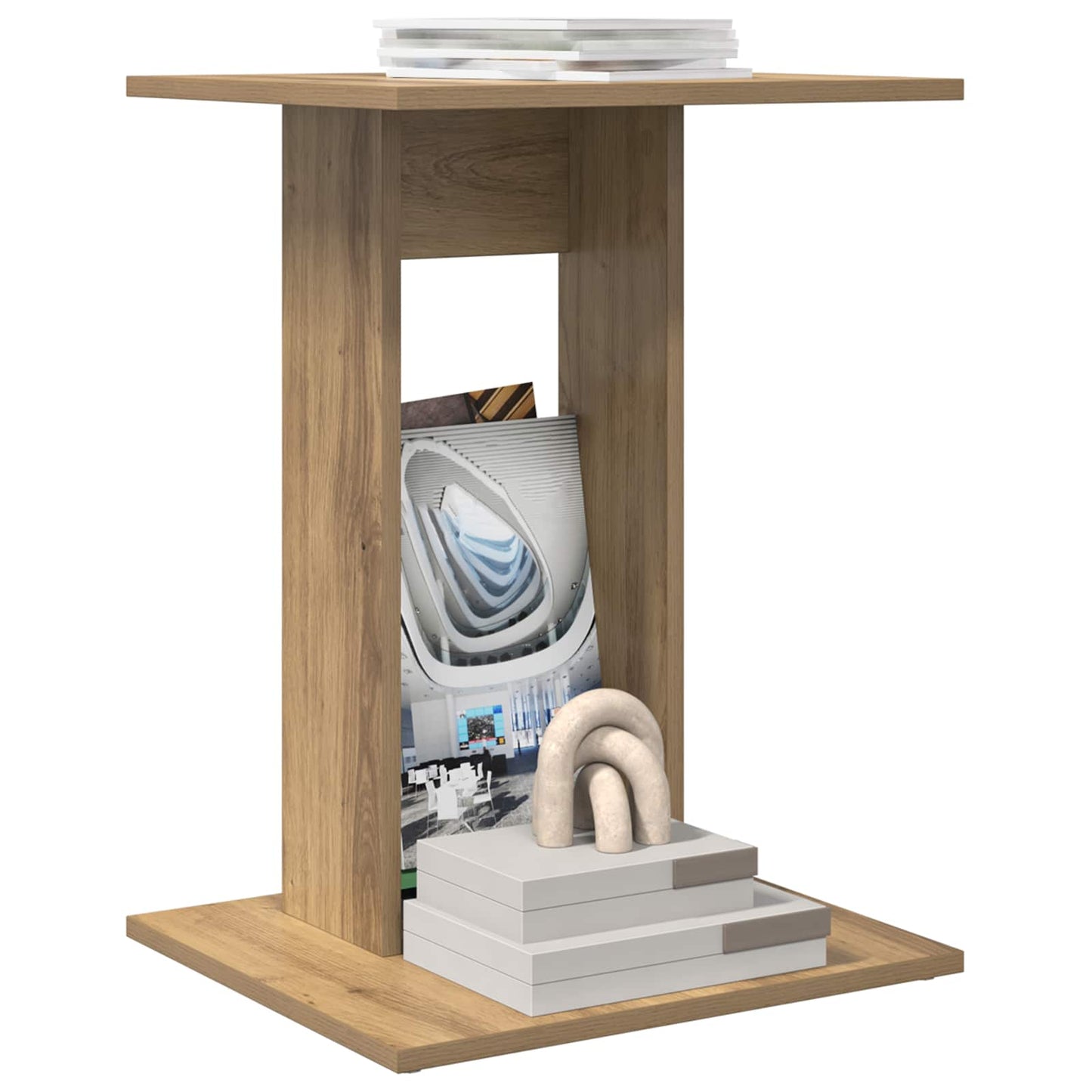 Bijzettafel Artisan Eiken 45 x 40 x 62,5 cm Bewerkt hout