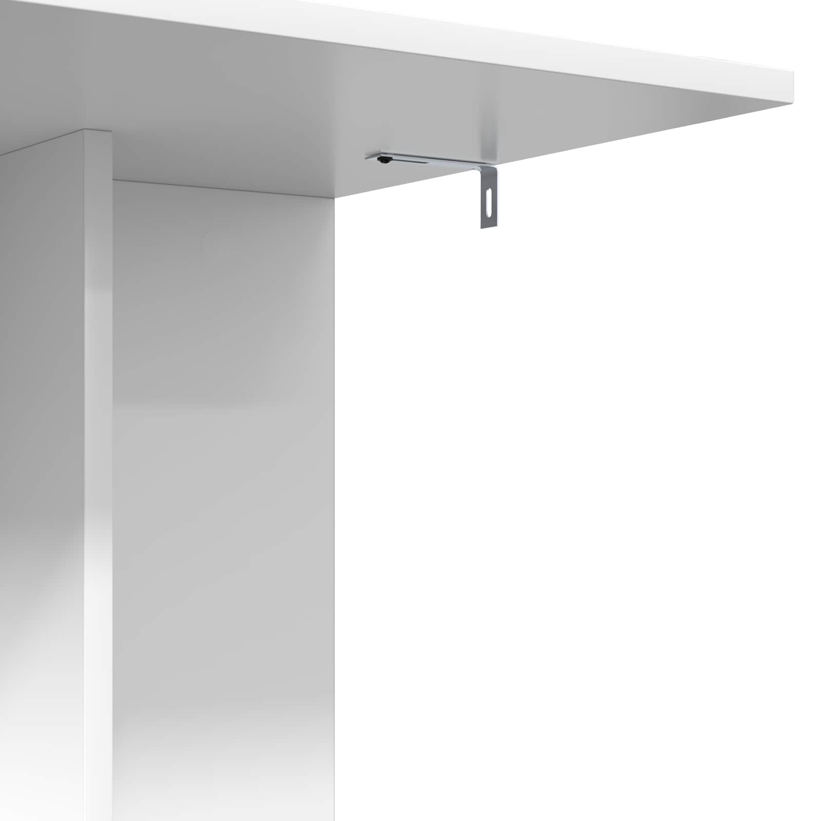 Bijzettafel Wit 45 x 40 x 62,5 cm Bewerkt hout