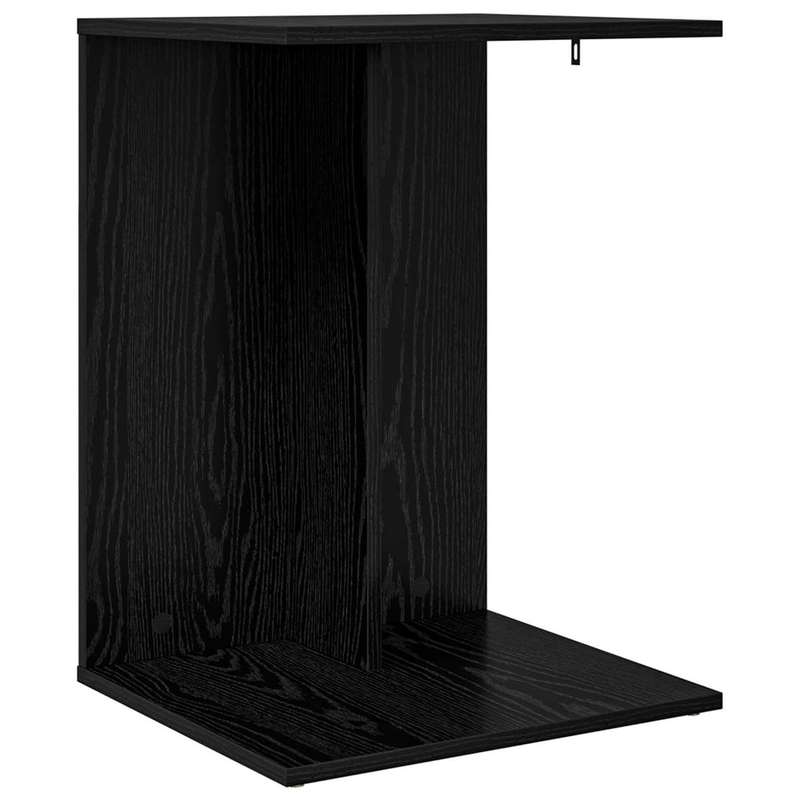 Bijzettafel Zwart Eiken 45 x 40 x 62,5 cm Bewerkt hout