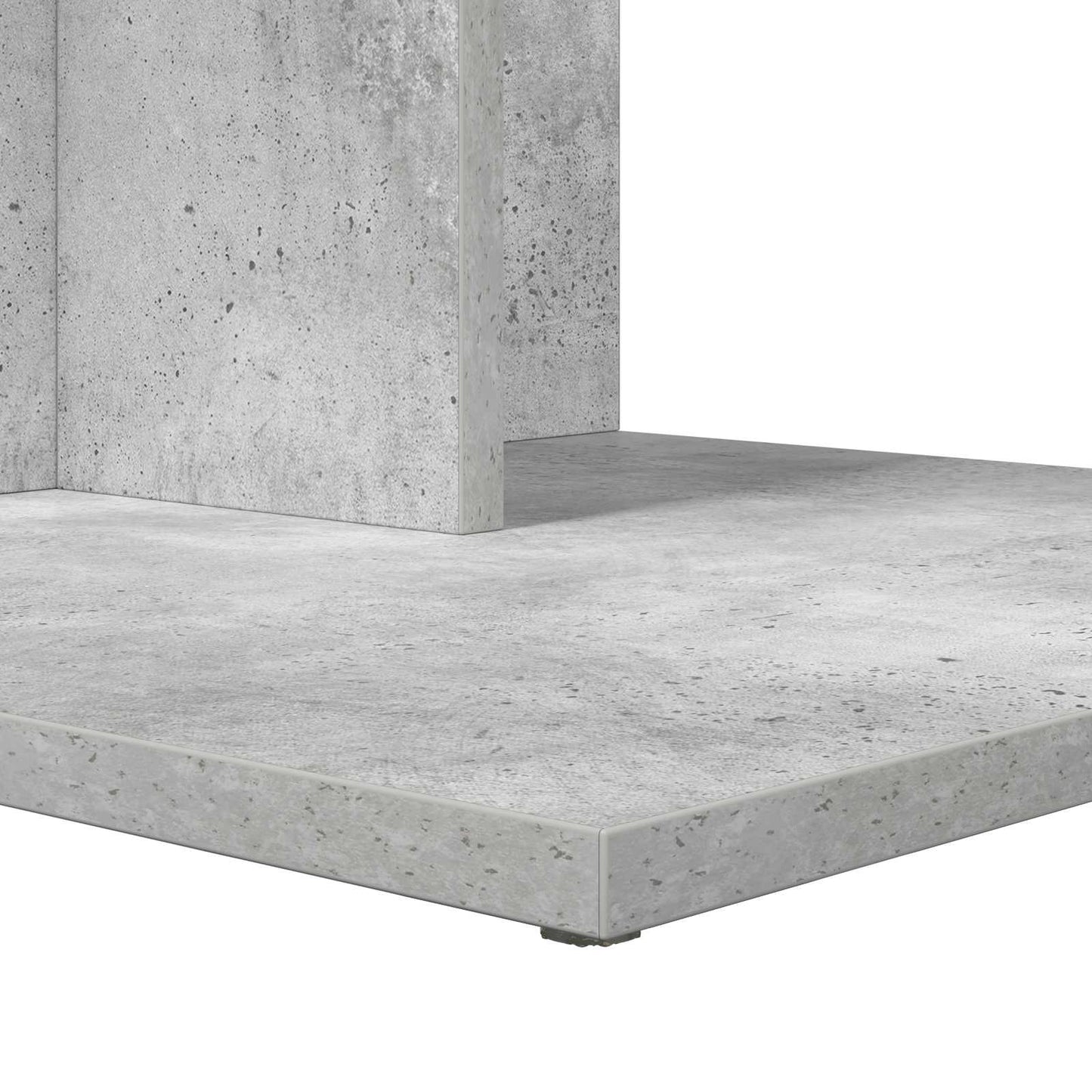 Bijzettafel Beton Grijs 45 x 40 x 62,5 cm Bewerkt hout