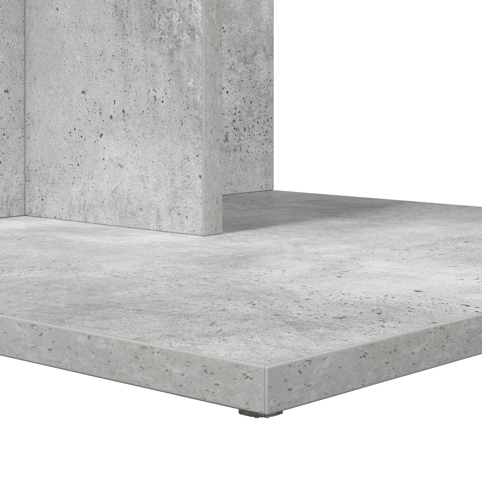 Bijzettafel Beton Grijs 45 x 40 x 62,5 cm Bewerkt hout