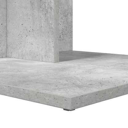 Bijzettafel Beton Grijs 45 x 40 x 62,5 cm Bewerkt hout