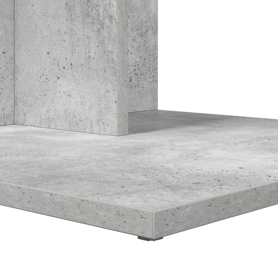 Bijzettafel Beton Grijs 45 x 40 x 62,5 cm Bewerkt hout