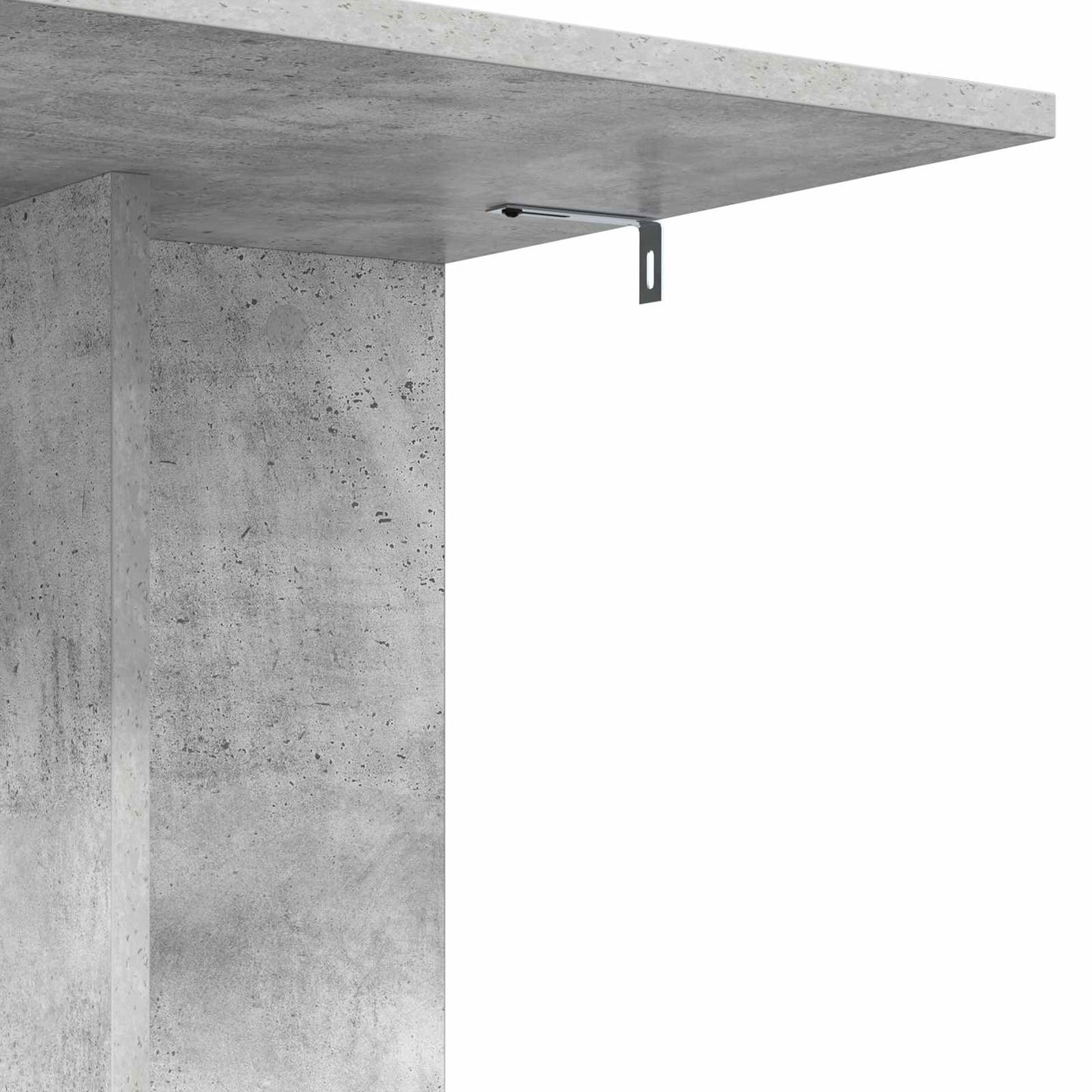 Bijzettafel Beton Grijs 45 x 40 x 62,5 cm Bewerkt hout