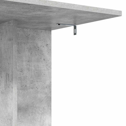 Bijzettafel Beton Grijs 45 x 40 x 62,5 cm Bewerkt hout