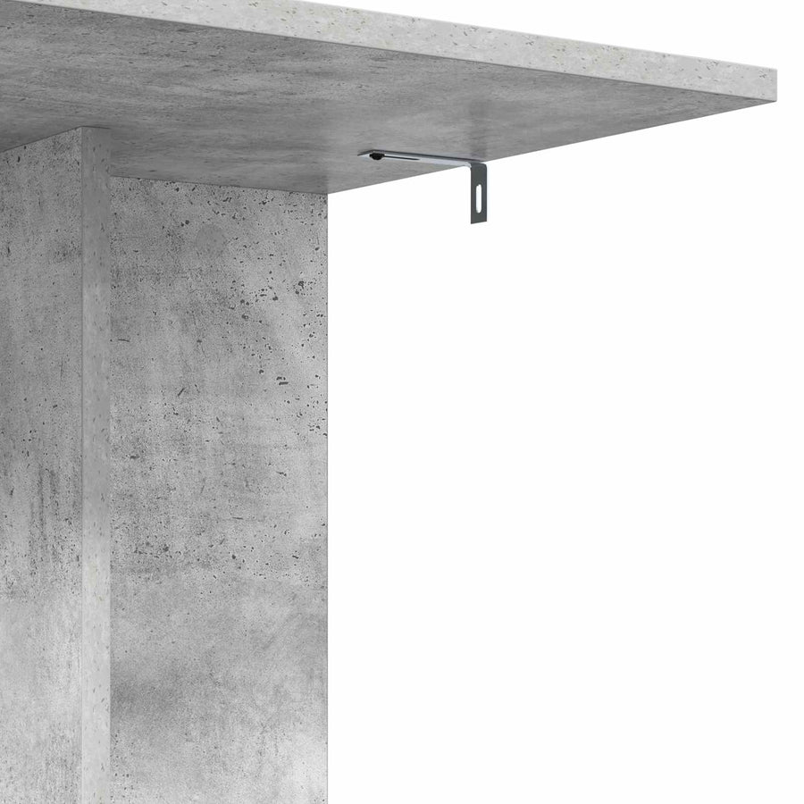 Bijzettafel Beton Grijs 45 x 40 x 62,5 cm Bewerkt hout