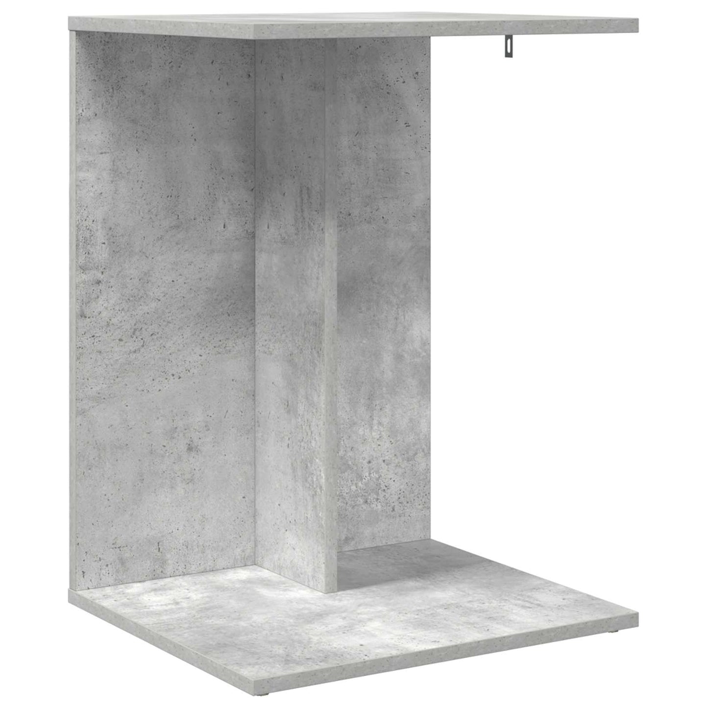 Bijzettafel Beton Grijs 45 x 40 x 62,5 cm Bewerkt hout