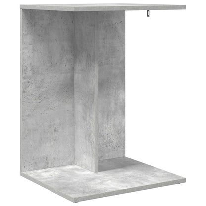 Bijzettafel Beton Grijs 45 x 40 x 62,5 cm Bewerkt hout