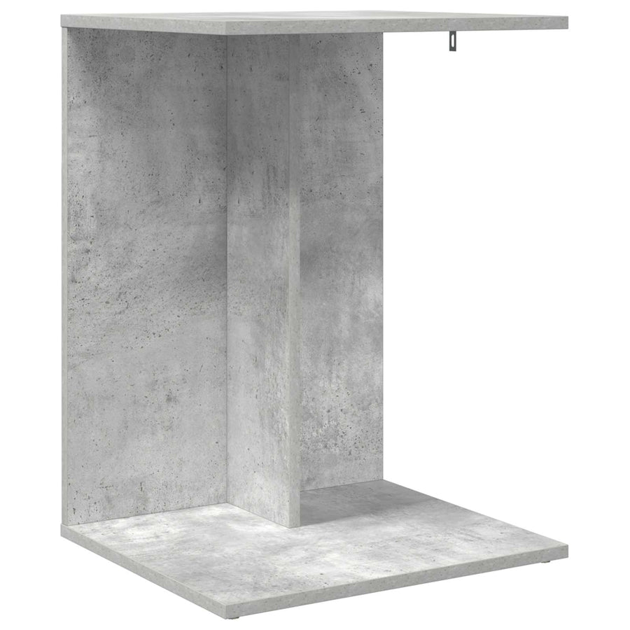Bijzettafel Beton Grijs 45 x 40 x 62,5 cm Bewerkt hout