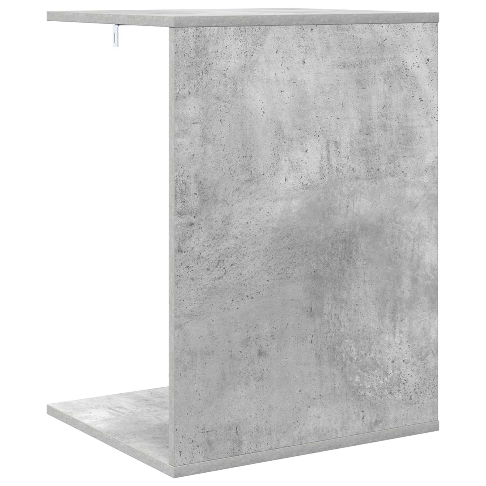 Bijzettafel Beton Grijs 45 x 40 x 62,5 cm Bewerkt hout