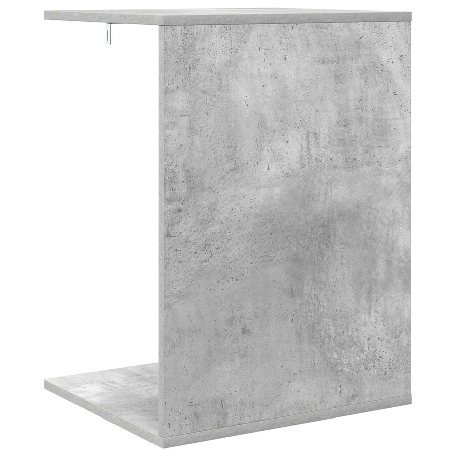 Bijzettafel Beton Grijs 45 x 40 x 62,5 cm Bewerkt hout
