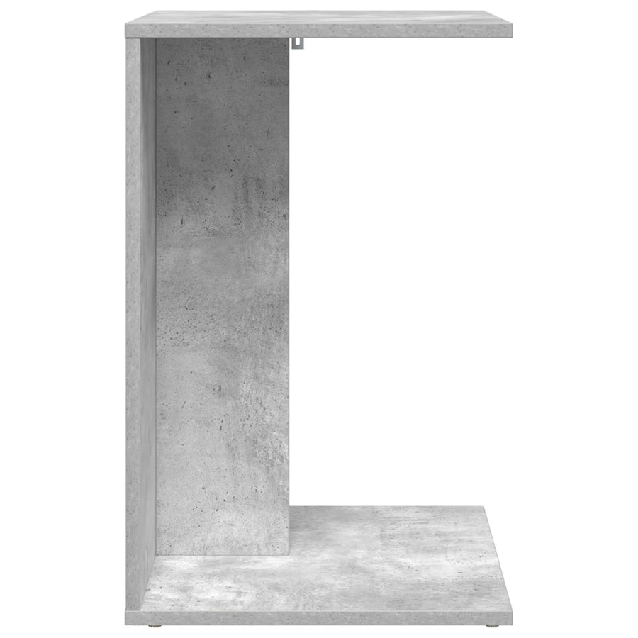 Bijzettafel Beton Grijs 45 x 40 x 62,5 cm Bewerkt hout
