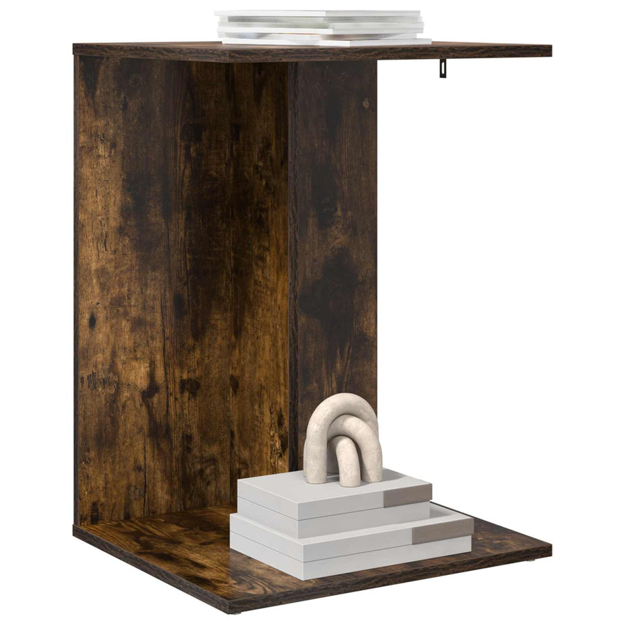 Bijzettafel Gerookt eiken 45 x 40 x 62,5 cm Bewerkt hout