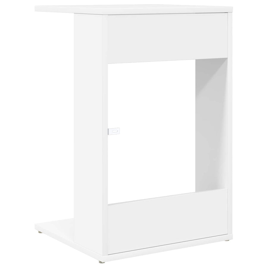 Bijzettafel Wit 40 x 38 x 62,5 cm Bewerkt hout